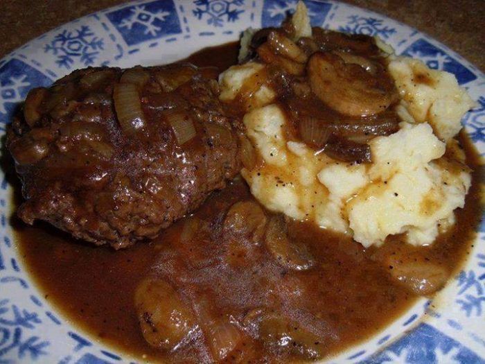 Hamburger Steaks with Onion Gravy