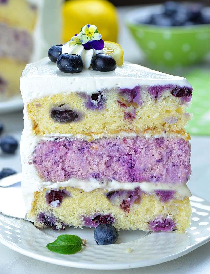 Lemon Blueberry Cheesecake Cake