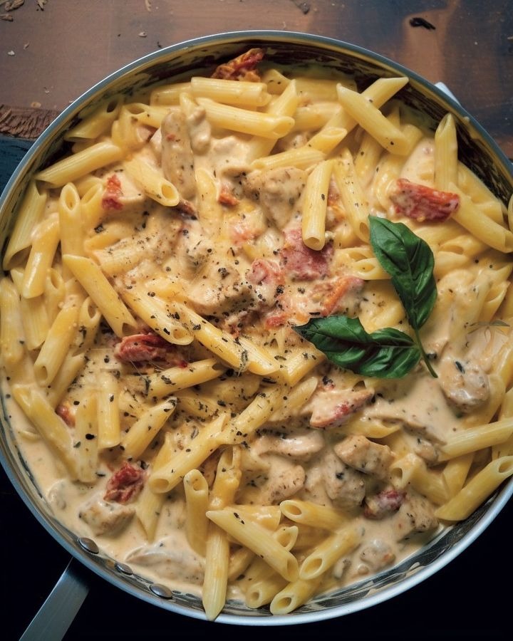 Creamy Chicken Mozzarella Pasta