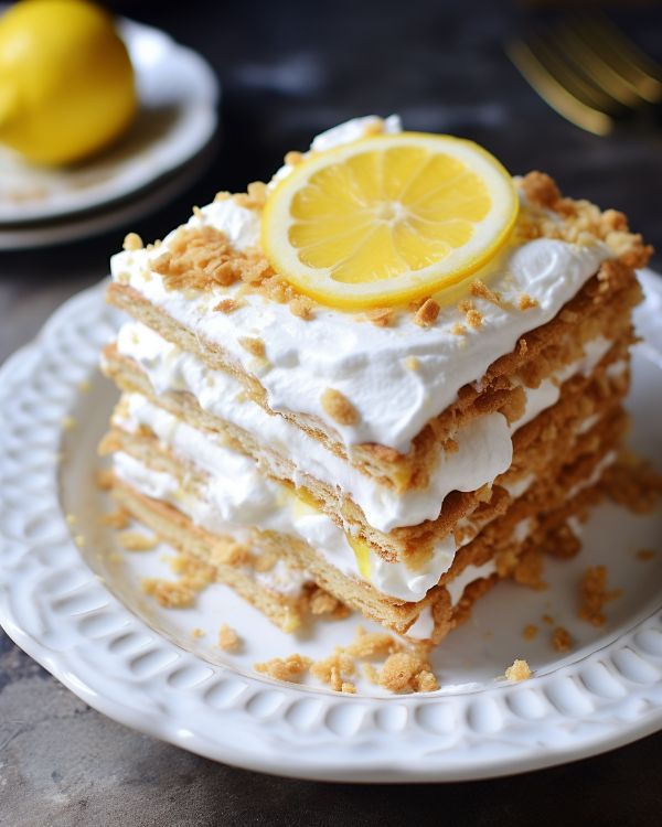 No Bake Lemon Icebox Cake