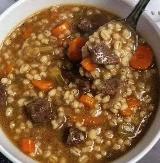 keto-friendly Beef & Barley Soup