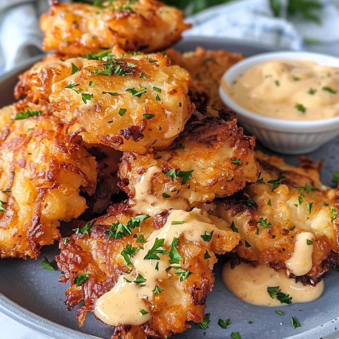 Cheesy Chicken Fritters