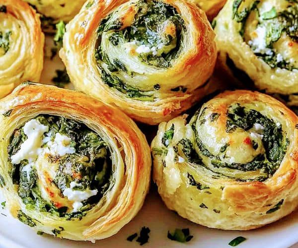 Savory Spinach and Cream Cheese Puff Pastry Bites