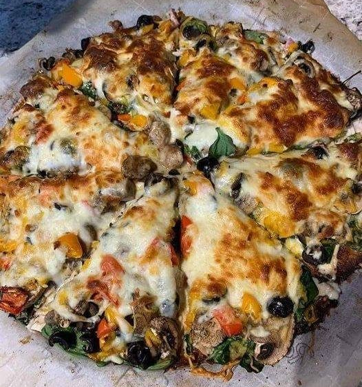 Homemade vegan pizza